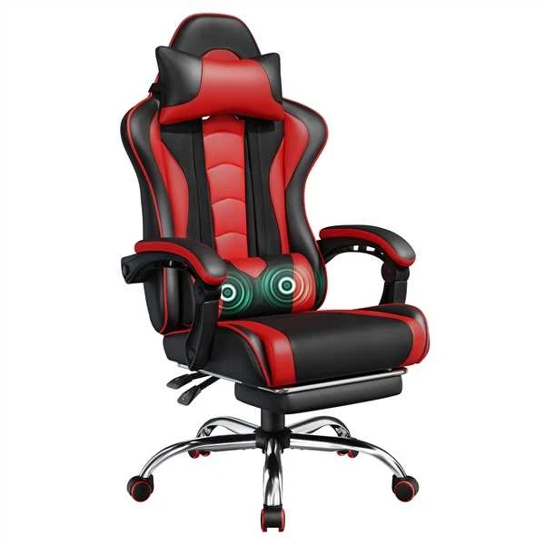 Ergonomiška žaidimų kėdė su masažo funkcija (Nemokamas pristatymas)