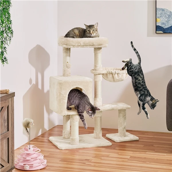 Kompaktiška kačių draskyklė su guoliu – smėlio spalvos 96 cm (Nemokamas pristatymas)