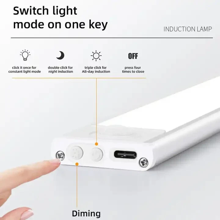 Įkraunamas LED šviestuvas su judesio davikliu Modux, 60 cm