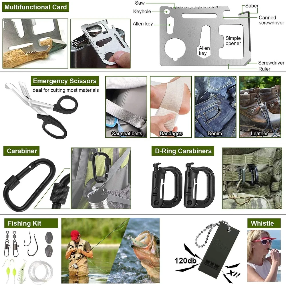 Taktinis išgyvenimo rinkinys Modux “Survival kit” 40-In-1