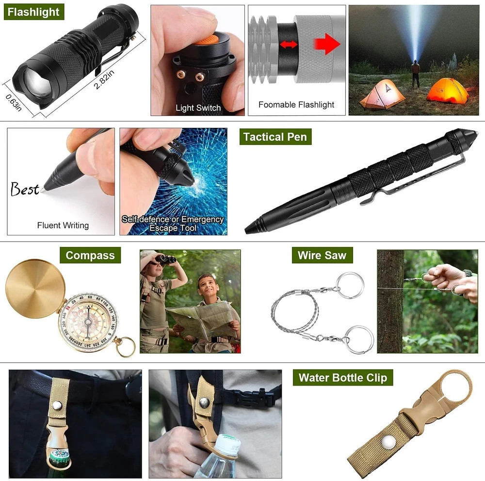 Taktinis išgyvenimo rinkinys Modux “Survival kit” 40-In-1