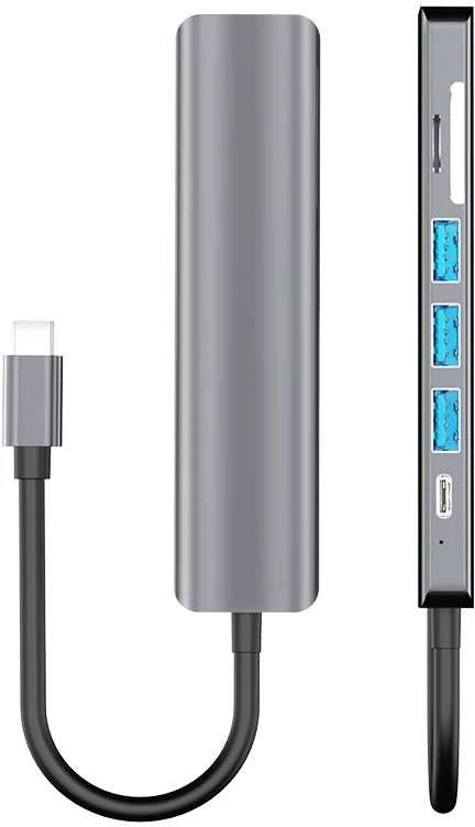 Avernus USB Šakotuvas Hub 7in1 USB-C/HDMI/ USB 2.0/USB 3.0/ MICRO SD/PD