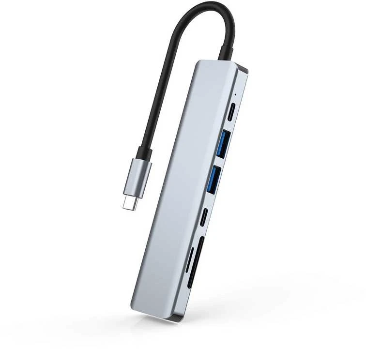 Avernus USB Šakotuvas Hub 7in1 USB-C/HDMI/ USB 2.0/USB 3.0/ MICRO SD/PD