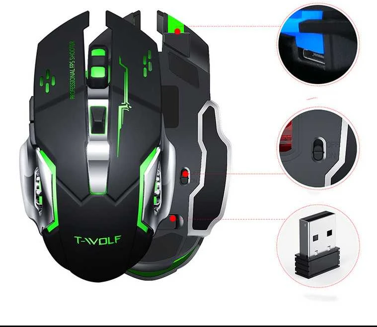 Belaidė pelė T-Wolf Q13