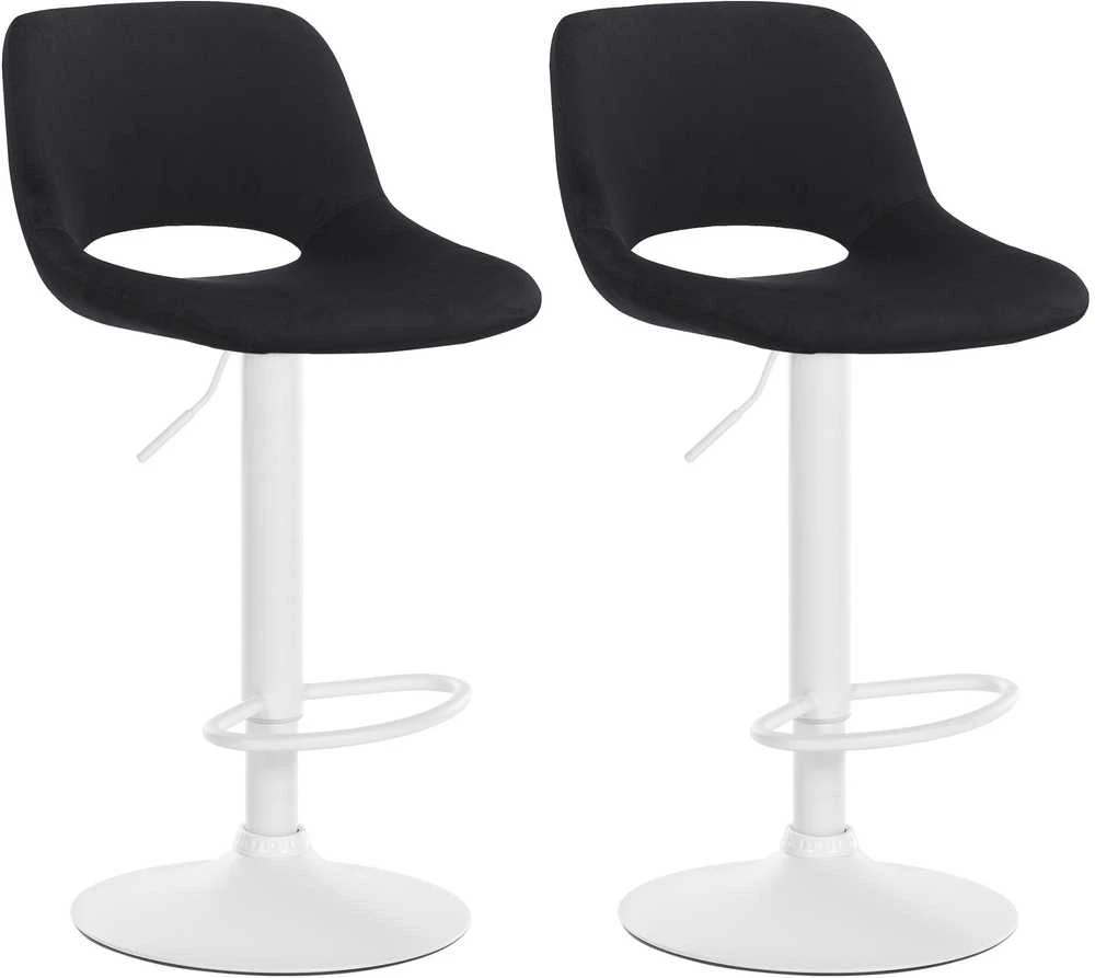 Mville Baro kėdžių komplektas „Camden“ iš 2 vnt., aksominės, baltos spalvos