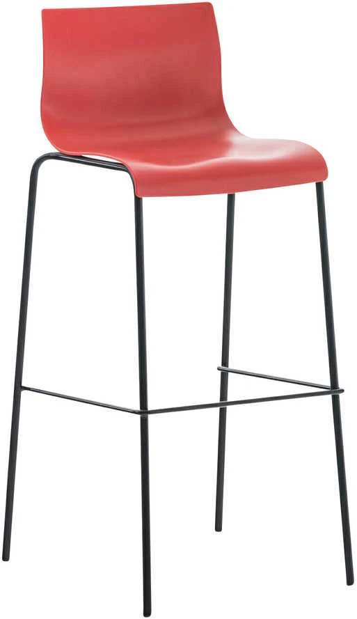 Clp Trading 2 baro kėdžių rinkinys HOVER plastikinis 4 kojų rėmas raudonas, juodas
