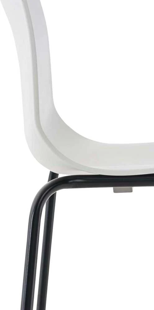 Mville 2 baro kėdžių rinkinys HOVER plastikinis 4 kojų rėmas baltas, juodas