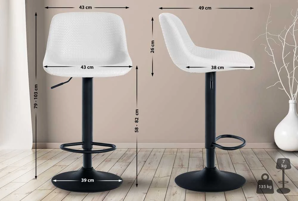 Mville 2 baro kėdžių komplektas Loft dirbtinė oda