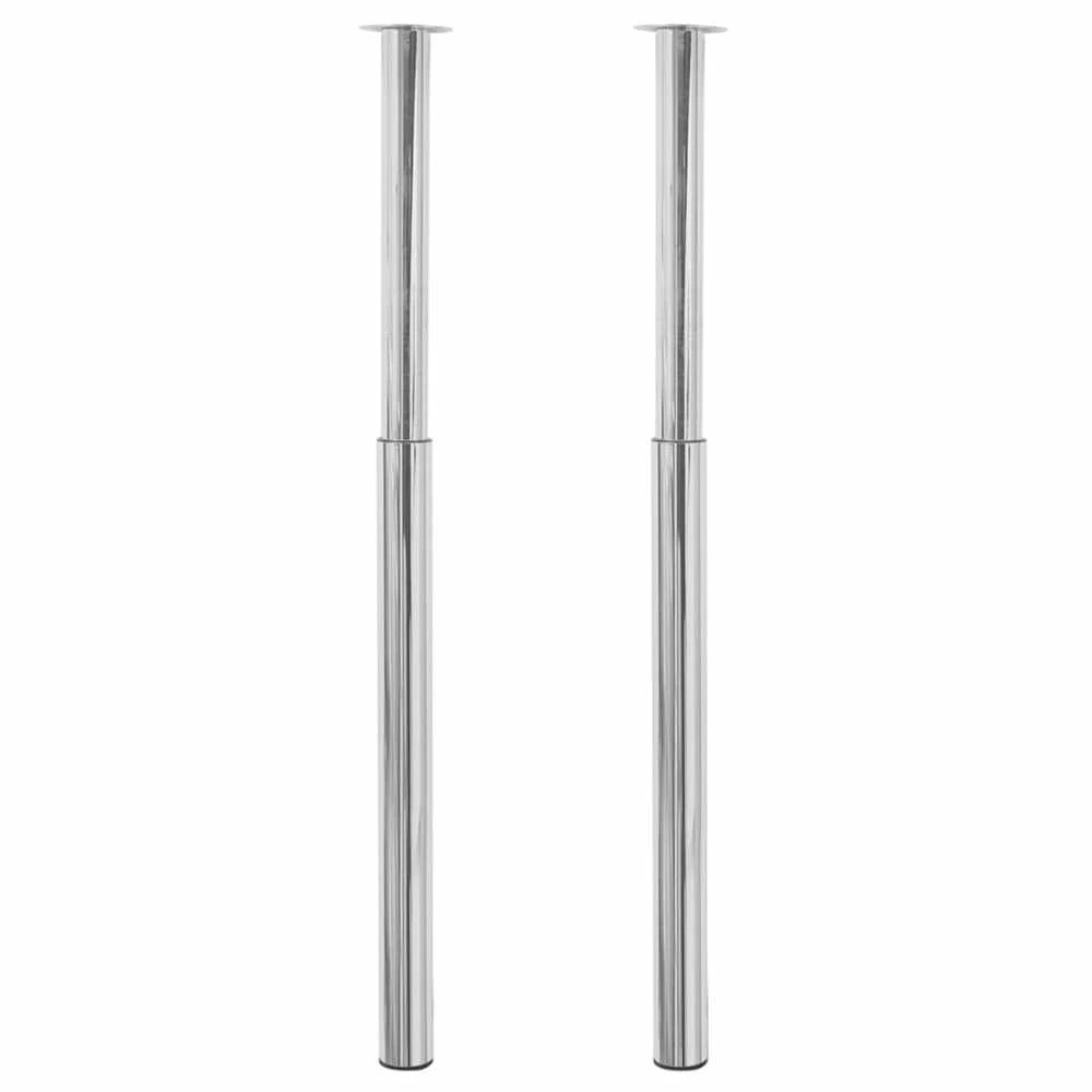 2 Teleskopinės Stalo Kojos, Chromais, 710 - 1 100 mm