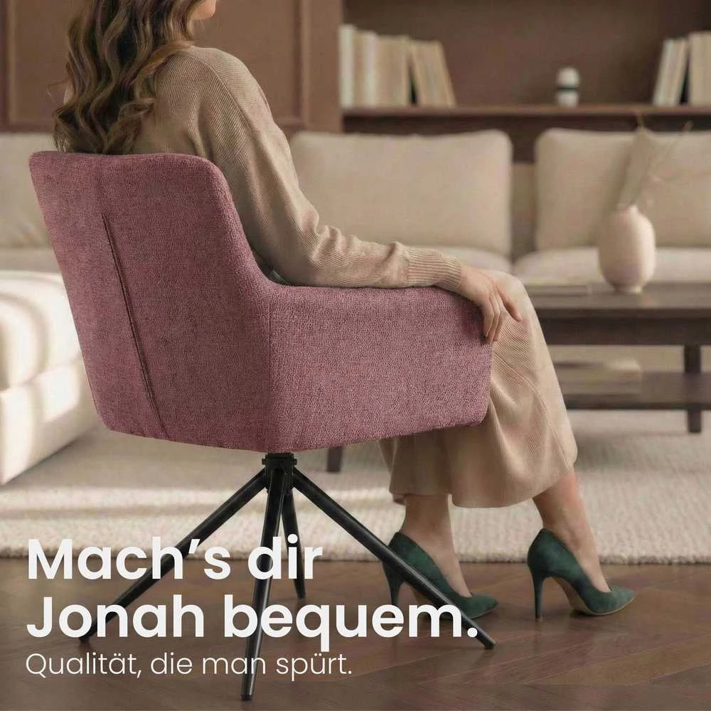 Mville 2 vienetų valgomojo kėdžių komplektas Jonah, audinys