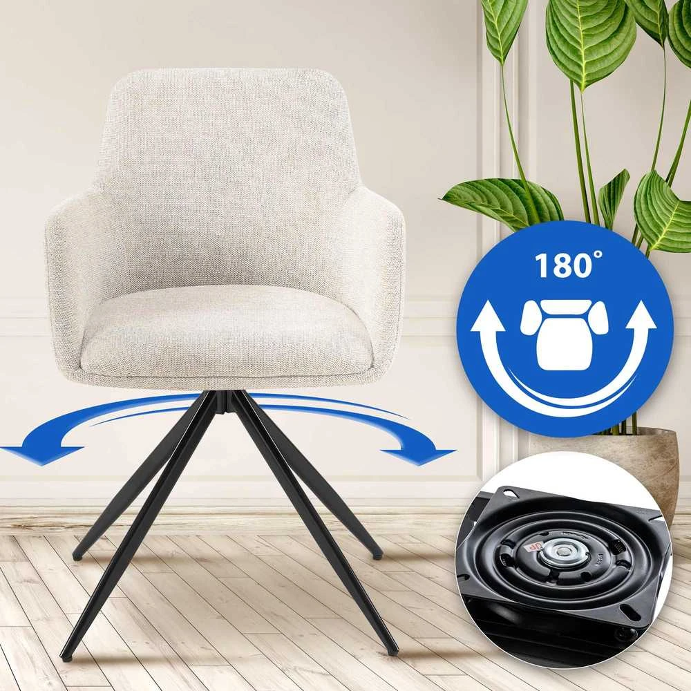 Mville 2 valgomojo kėdžių komplektas Olema, audinys