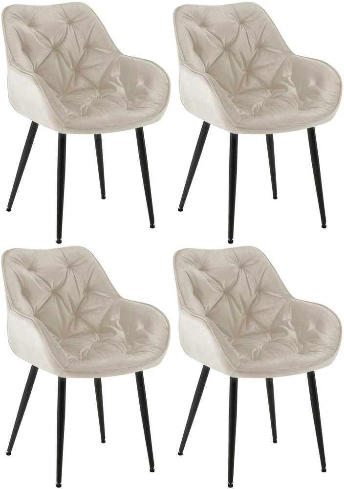 Mville 4 kėdžių komplektas Tanna, aksominės