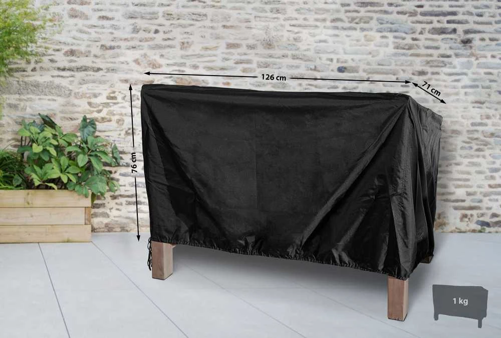 Mville CLP apsauginis uždangalas 120 cm sodo suoliukui, juodas