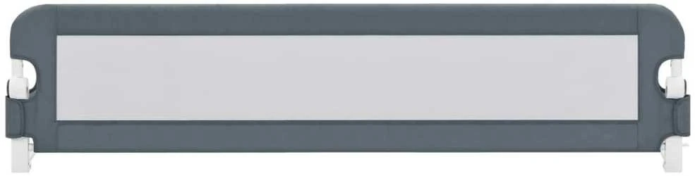 Apsauginis turėklas vaiko lovai, pilkas, 180x42cm, poliesteris