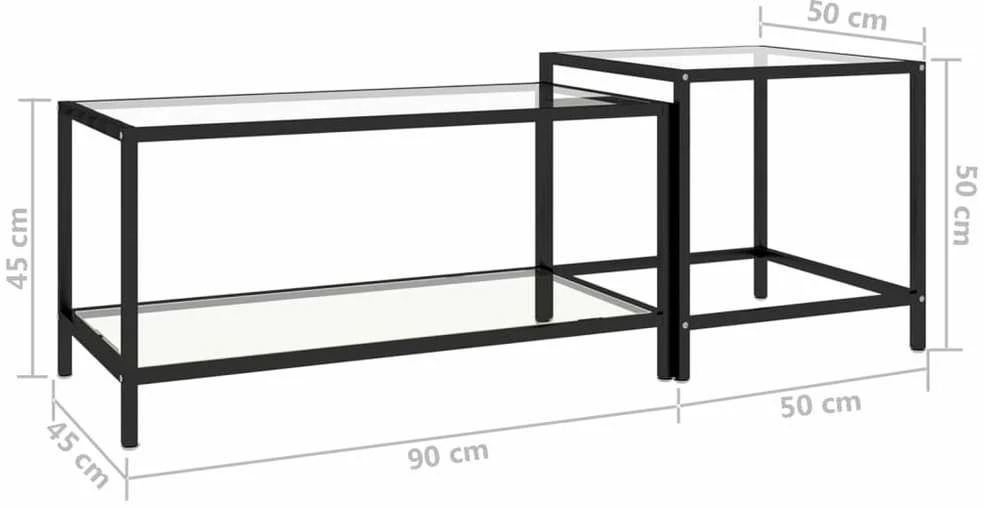 Arbatos staliukai, 2vnt., skaidrūs, grūdintas stiklas