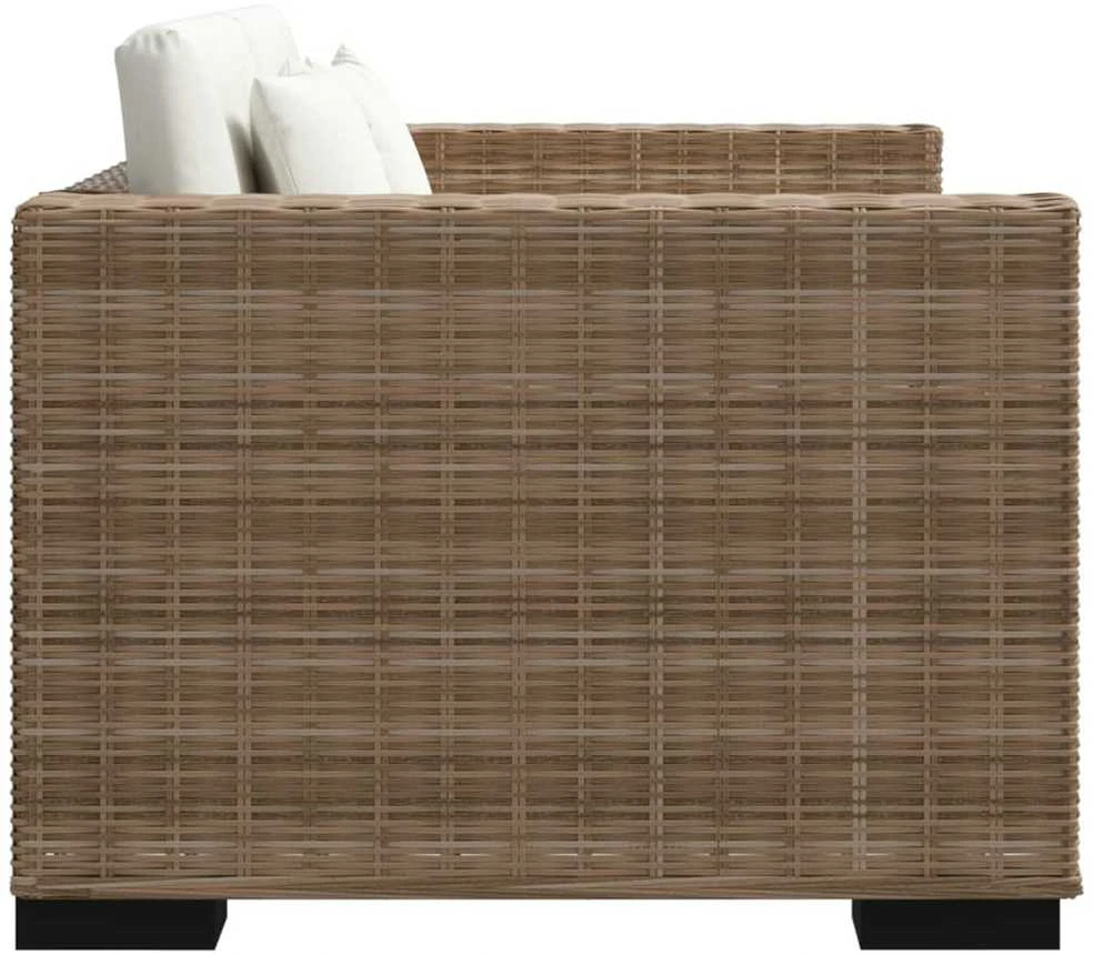 Sofa Aštuonių dalių trivietės sofos komplektas, ratanas