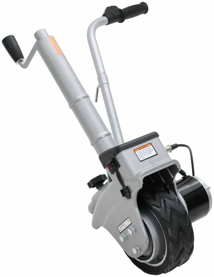 Atraminis ratukas su varikliu priekabai, aliuminis, 12V, 350W