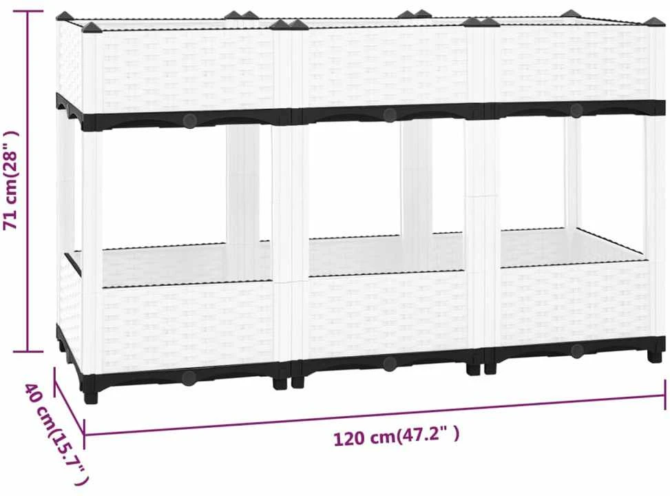 Aukštas lovelis, 120x40x71 cm, polipropilenas