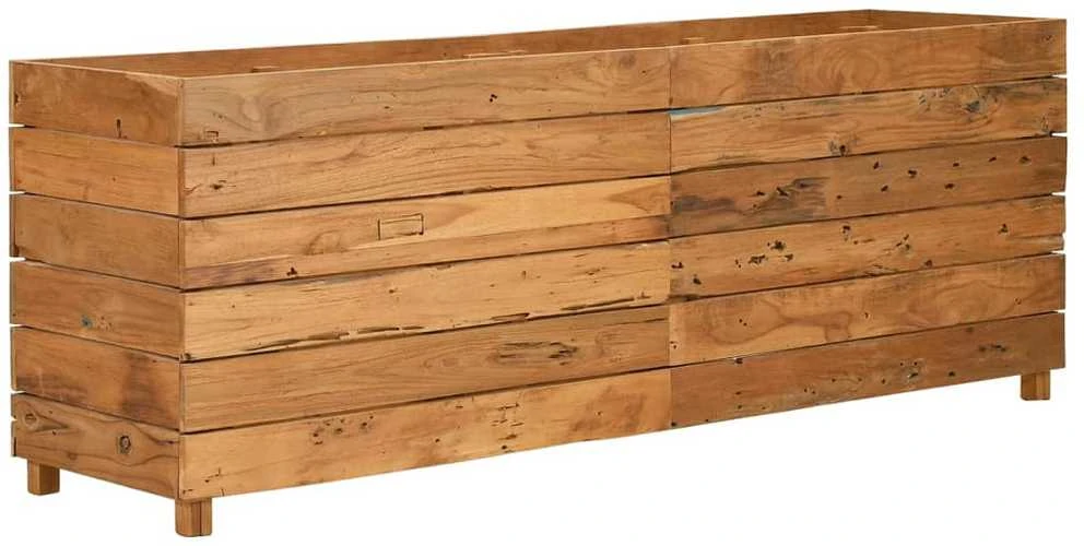 Aukštas lovelis, 150x40x55cm, perdirbtas tikmedis ir plienas