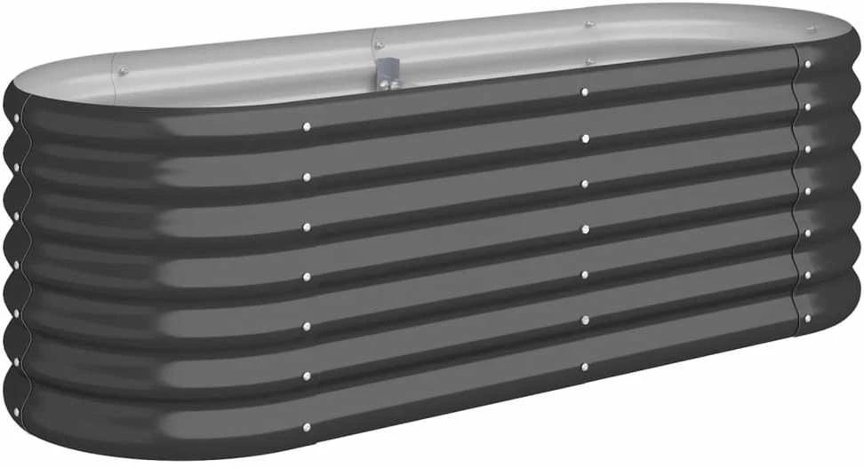 Aukštas sodo lovelis, antracito, 114x40x36cm, plienas