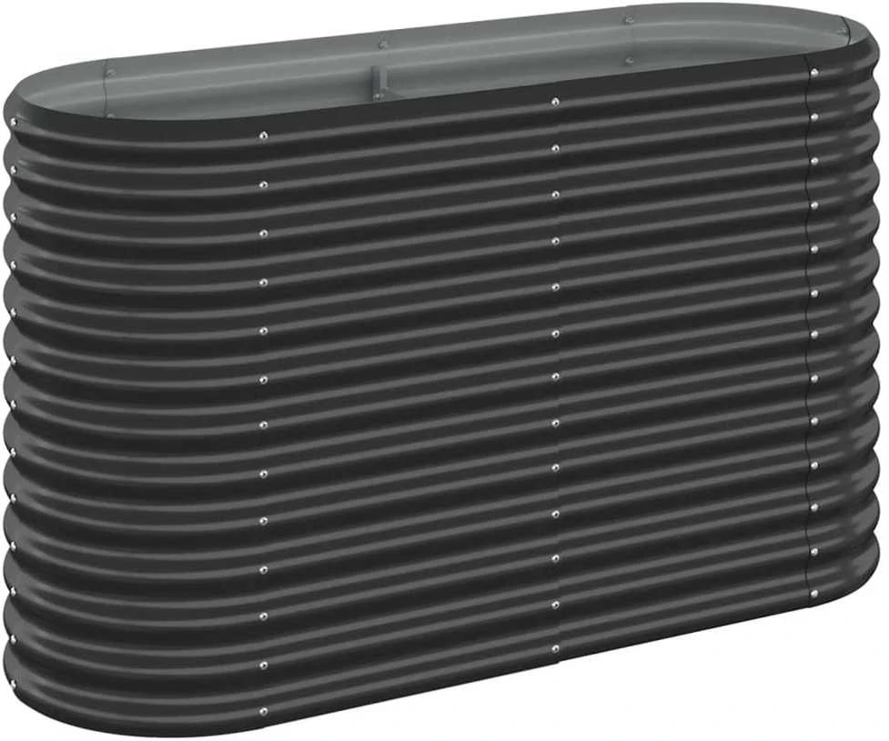 Aukštas sodo lovelis, antracito, 114x40x68cm, plienas
