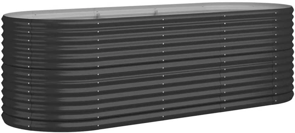 Aukštas sodo lovelis, antracito, 224x80x68cm, plienas