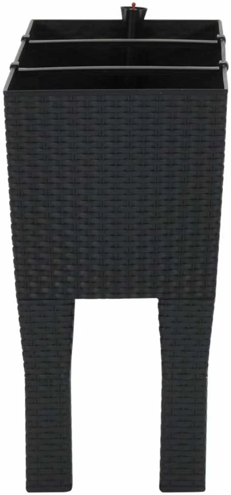 Aukštas sodo lovelis, antracito, 60x25x46cm, PP ratanas