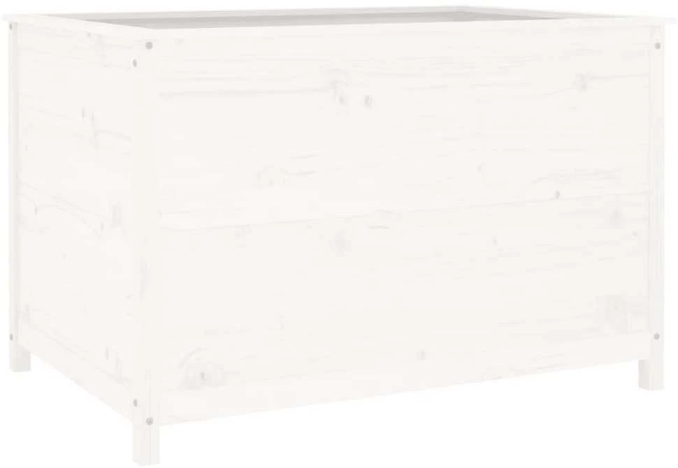 Aukštas sodo lovelis, baltas, 119,5x82,5x78cm, pušies masyvas