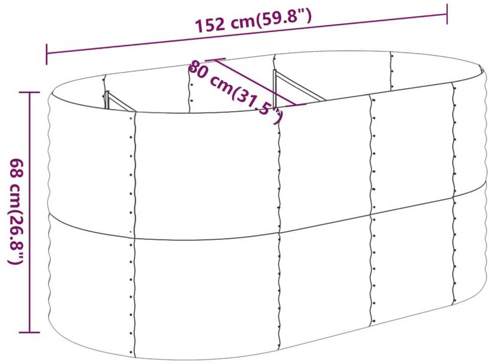 Aukštas sodo lovelis, pilkas, 152x80x68cm, plienas