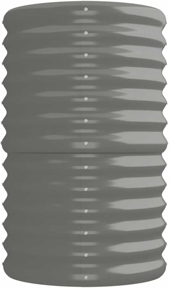 Aukštas sodo lovelis, pilkas, 224x40x68cm, plienas