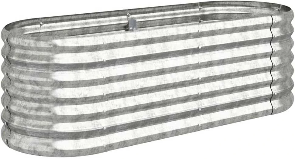 Aukštas sodo lovelis, sidabrinis, 114x40x36cm, plienas