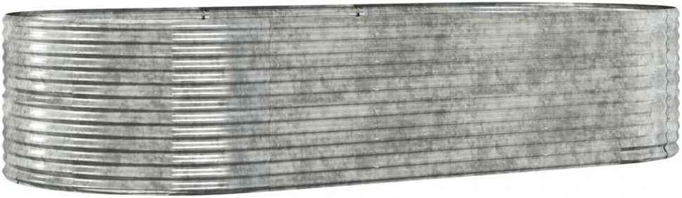 Aukštas sodo lovelis, sidabrinis, 291x140x68cm, plienas
