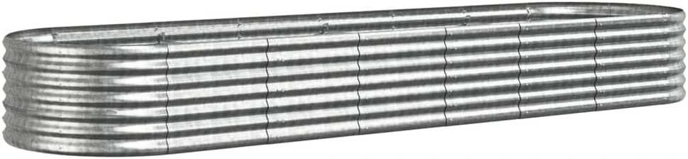 Aukštas sodo lovelis, sidabrinis, 296x80x36cm, plienas