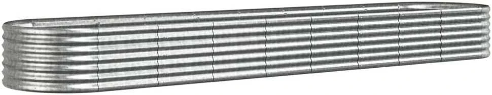 Aukštas sodo lovelis, sidabrinis, 368x80x36cm, plienas