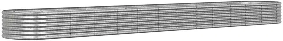 Aukštas sodo lovelis, sidabrinis, 512x80x36cm, plienas
