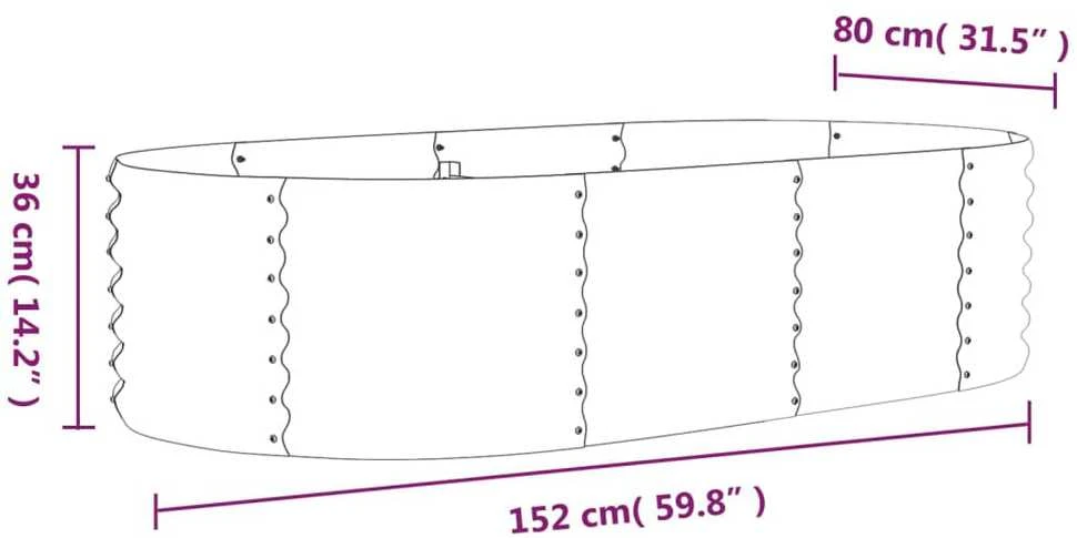 Aukštas sodo lovelis, žalias, 152x80x36cm, plienas