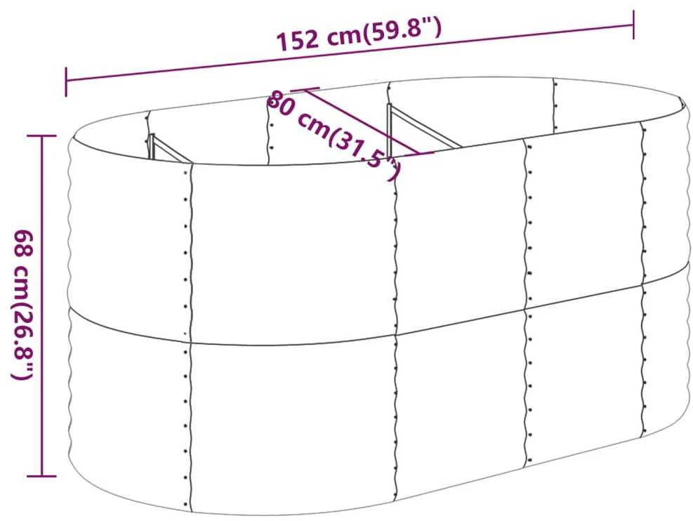 Aukštas sodo lovelis, žalias, 152x80x68cm, plienas