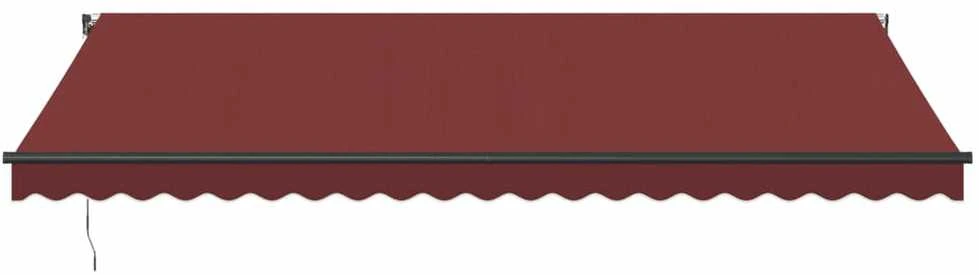 Automatinė ištraukiama markizė su LED, bordo spalvos, 500x300cm