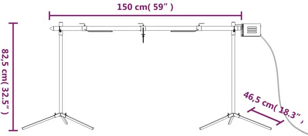 Automatinė kepsninė su varikliu, 150x46,5x82,5cm, plienas