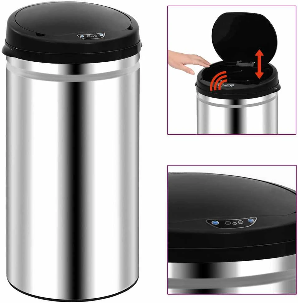 Automatinė šiukšliadėžė su jutikliu, nerūdijantis plienas, 50l