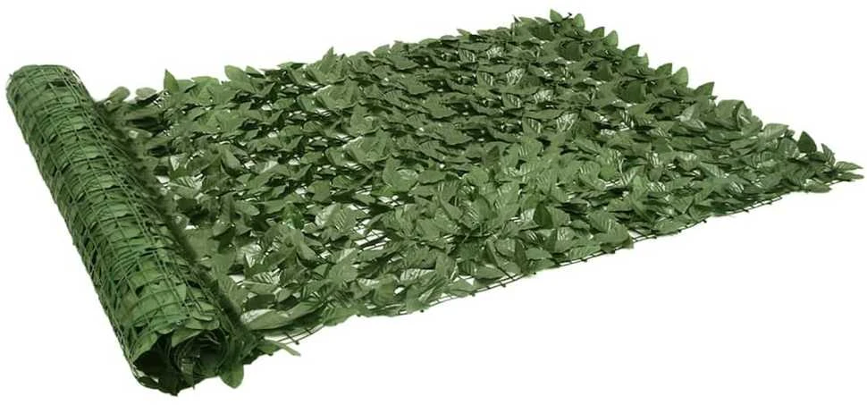 Balkono pertvara, 300x150cm, su tamsiai žaliais lapais