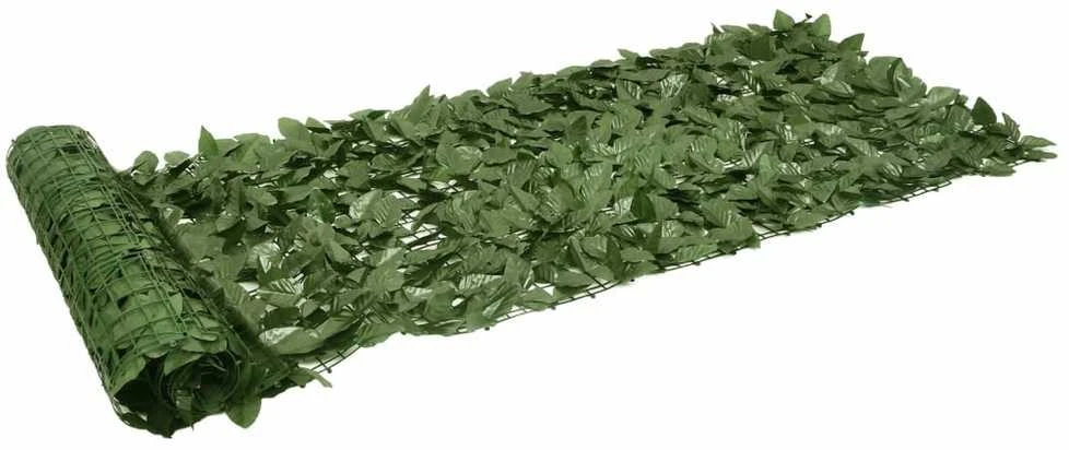 Balkono pertvara, 300x75cm, su tamsiai žaliais lapais