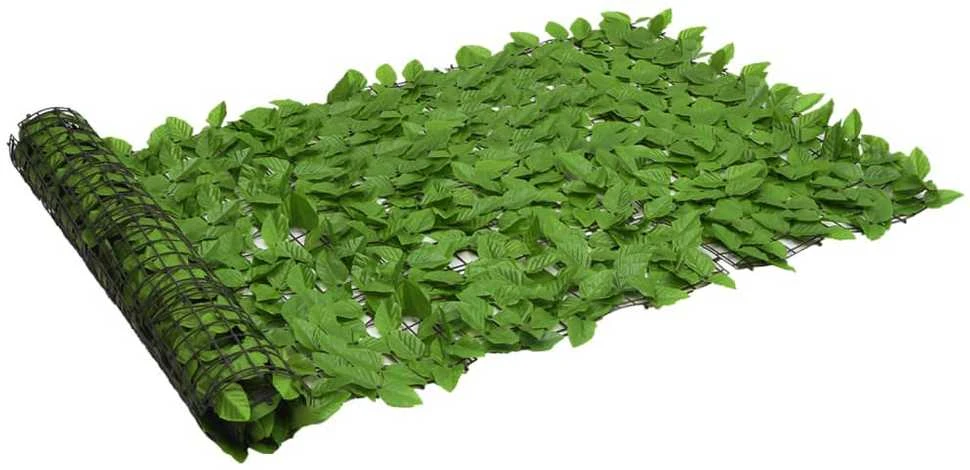 Balkono pertvara, 600x100cm, su žaliais lapais