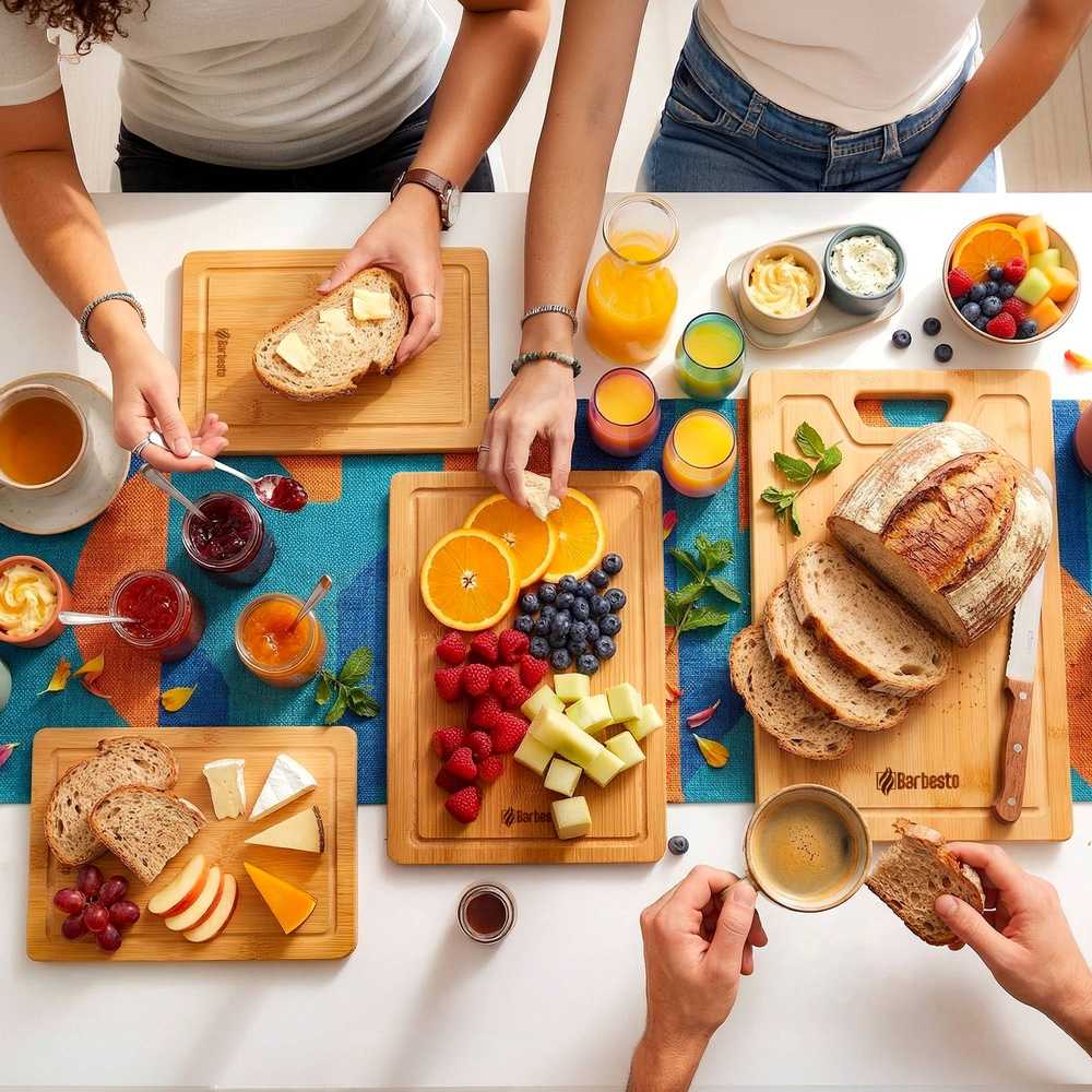 Clp Trading Bamio Bamboo Cutting Boards Set of 4 natura