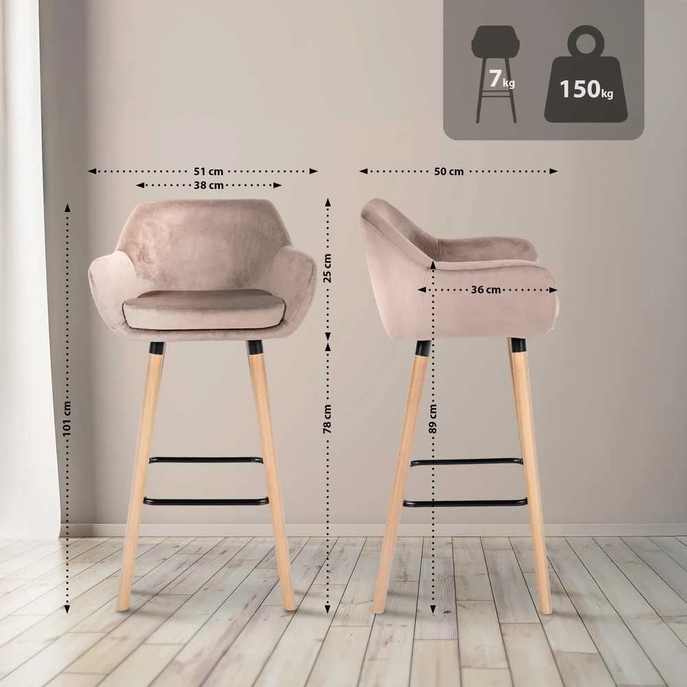 Mville Baro kėdė „Grant Samt“