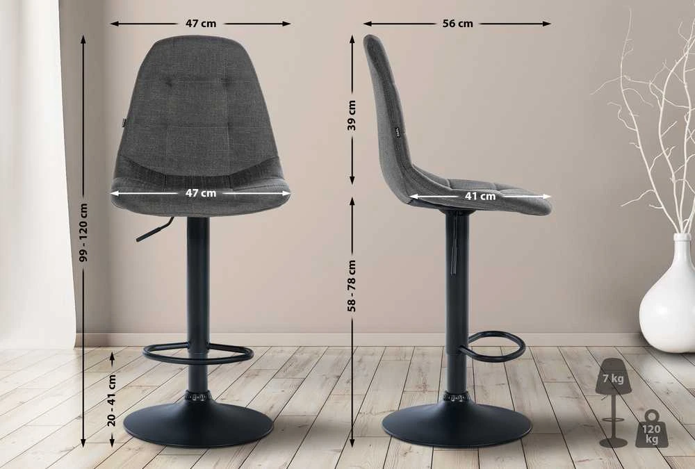 Clp Trading Mville Baro kėdė Elmore, audinys, B