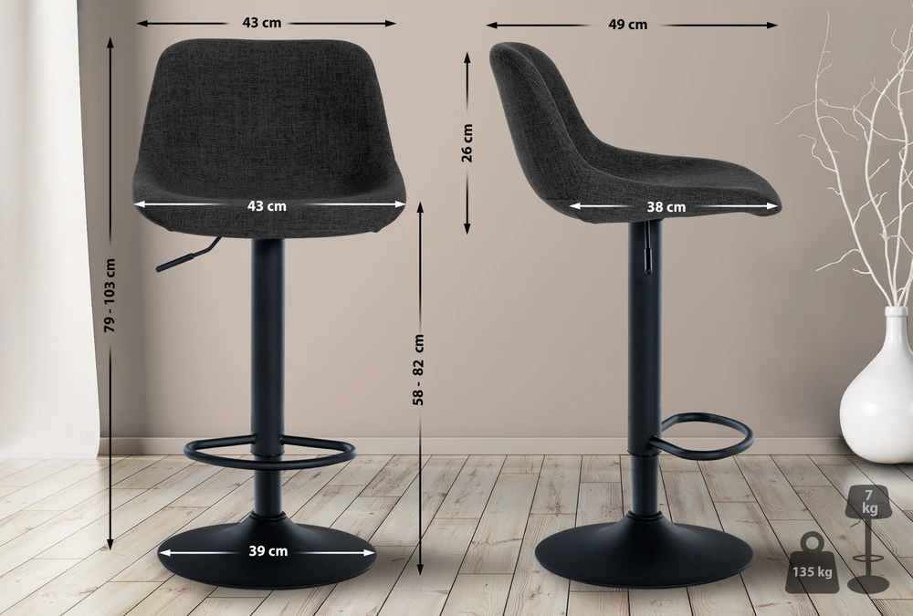 Mville Baro kėdė Loft Stoff