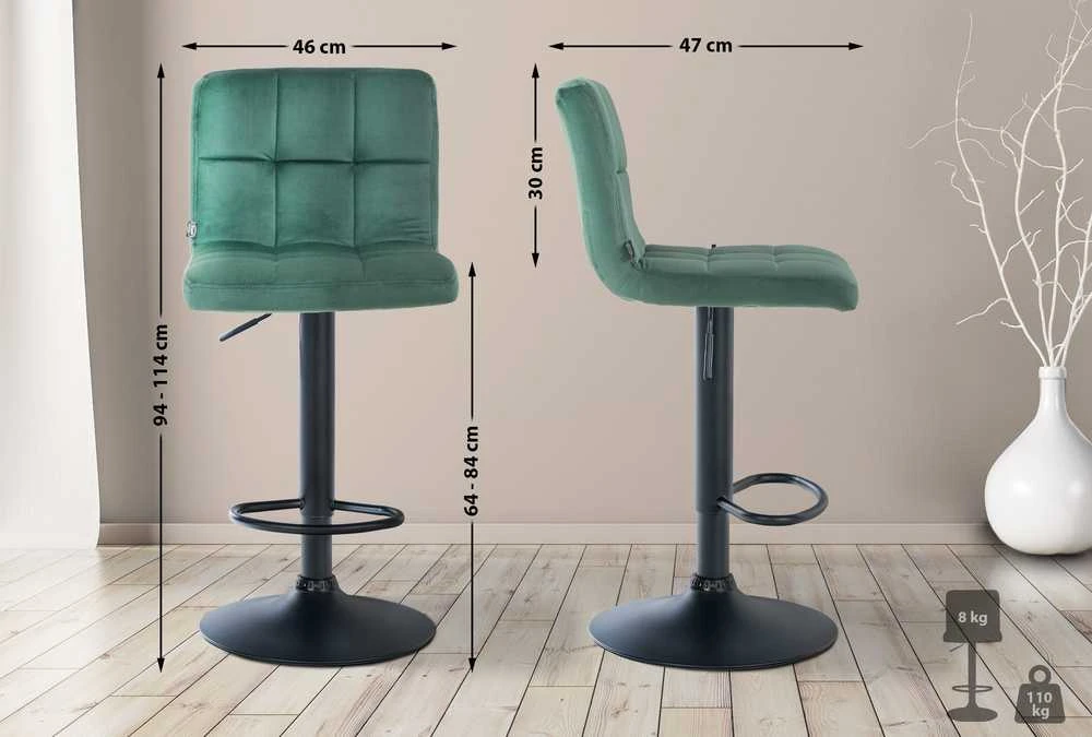 Clp Trading Mville Baro kėdė Peru Velvet juoda