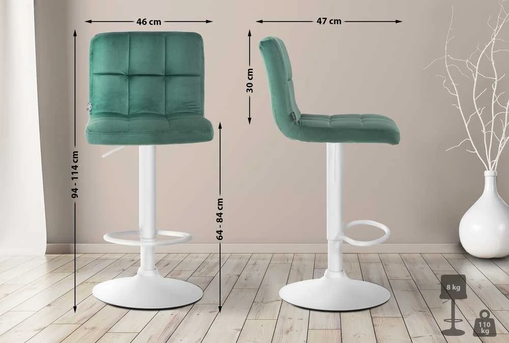 Clp Trading Mville Baro kėdė Peru Velvet balta