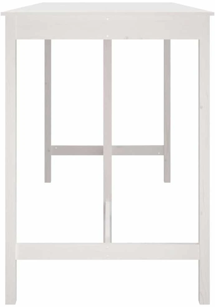 Baro stalas, baltas, 180x80x110cm, pušies medienos masyvas